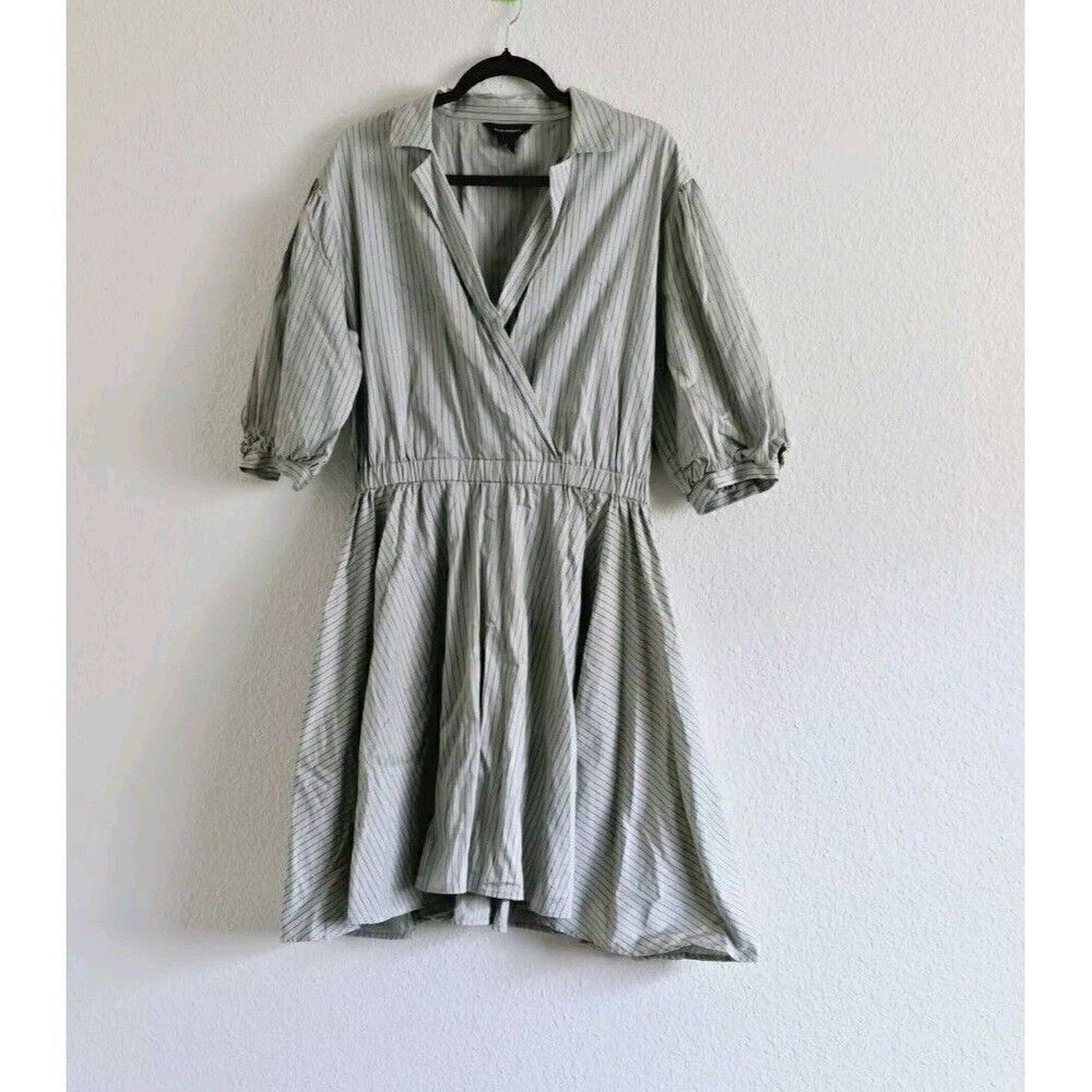 Club Monaco Collared A-line Dress Size 10 Cavier - Picture 11 of 11